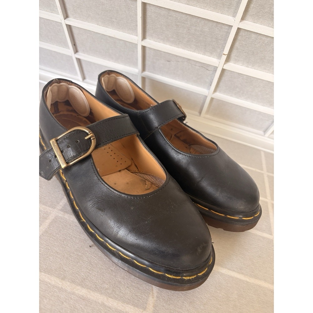 Dr. Martens Single-Strap Mary Jane UK Black Leather - VTG MIE 1985-era